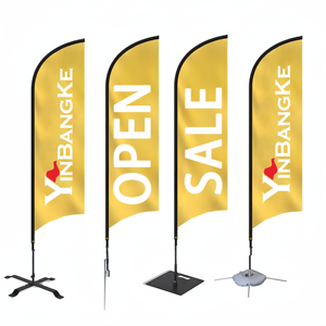 Banderas Publicitarias Personalizadas con Impresión por Transferencia Térmica, Banderas <span class=keywords><strong>de</strong></span> Playa con Asta <span class=keywords><strong>de</strong></span> Aluminio para Exteriores, Poliéster <span class=keywords><strong>de</strong></span> 110g, 2.8m-5.5m, Pancartas Deportivas - Product Image 4
