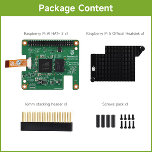 Raspberry Pi AI HAT+ 2 Oficial, Acelerador de IA Hailo-10H Integrado, 8GB de RAM, Funcionalidad de IA Generativa para Raspberry Pi 5 K612 - Product Image 2