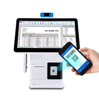 Terminal pos de escáner de código QR Android con impresora térmica para caja registradora minorista escáner de documentos terminal de gestión de visitantes