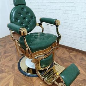 K Luxury Best-selling <b>Retro</b> Black Gold Rotary Lift Big Pump Oil Head Barber <b>Chair</b> for Barber Shop and Beauty Shop - Product Image 5