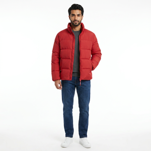 Veste matelassée unisexe en toile personnalisée, best-seller, col montant, séchage rapide, respirante, confortable, couleur unie, haute qualité - Product Image 1