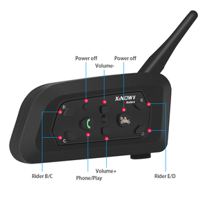 Xinowy V6 PRO 1200m xe máy Bluetooth Mũ bảo hiểm tai nghe liên lạc cho xe máy 6 tay đua BT không dây không thấm nước <span class=keywords><strong>Interphone</strong></span> MP3 - Product Image 5
