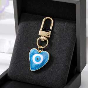 Portachiavi in Metallo all'Ingrosso <span class=keywords><strong>Turchia</strong></span> Smalto Blu Occhio Maligno Portafortuna Accessori Gioielli Occhio di Allah per Donna Ciondoli per Borsa - Product Image 2