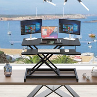Bureau informatique relevable, Bureau de bureau, Support de hauteur réglable pour ordinateur portable, Plateau de bureau, Levage pneumatique, Position debout