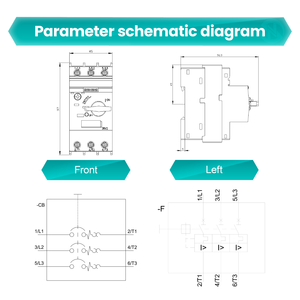 Interrupteur de protection moteur à réinitialisation manuelle <span class=keywords><strong>Siemens</strong></span> neuf d'origine <span class=keywords><strong>SIRIUS</strong></span> 3 pôles <span class=keywords><strong>Disjoncteur</strong></span> 3RV2021-4BA10 - Product Image 5