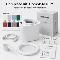 Compostador Eléctrico de Desechos de Alimentos de Grado Alimenticio, Libre de BPA, 4L, Máquina de Compostaje para Cocina, Segura, Inodora, para Interiores, Hogar y Jardín
