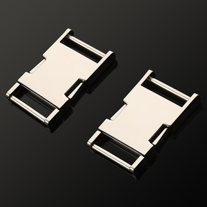 Boucle de fermeture en métal Q015-25 argent noir durable pour sacs - Product Image 2