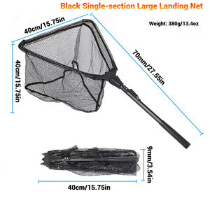 Épuisette de pêche légère pliante | Poignée télescopique en alliage d'aluminium pour une capture facile du poisson - Product Image 5