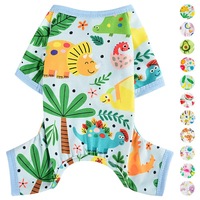 Pyjama pour chien personnalisé motif flamant tropical, combinaison douce et extensible pour animaux de compagnie, vêtements à quatre pattes pour chiots, fabricant