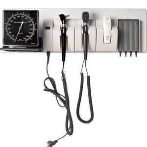 Kit de diagnostic ORL mural avec otoscope et tensiomètre, matériau ABS blanc, certifié CE - Product Image 4