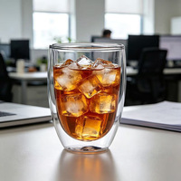 Tasses à café en verre à double paroi en borosilicate de haute qualité, forme d'œuf, style créatif, résistantes à la chaleur, compatibles micro-ondes et lave-vaisselle, unisexe