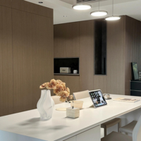 Panneau mural décoratif moderne en grain de bois PVC inodore avec fibre de charbon de bambou imperméable pour villa appartement sous-sol art mural
