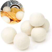 Boules de séchage en laine faites à la main Assouplissant écologique à séchage rapide Taille XL 7cm de diamètre pour machine à laver Boule à linge et disques