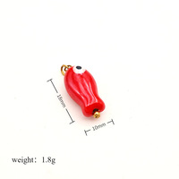 Hongtong AC-30 Breloque en céramique en forme de poisson et étoile de mer, mignonne et minimaliste, nouvelle arrivée, composant pour la création de bijoux DIY