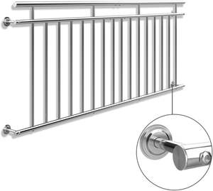 Varillas de llenado de acero inoxidable V2A Diseño moderno Balcón francés Patio y riel de ventana Uso al aire libre en hoteles Villas y hospitales - Product Image 3