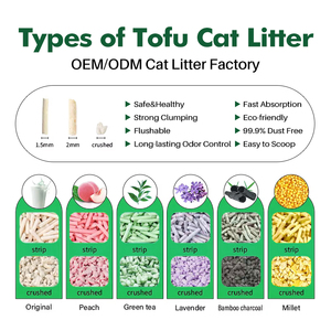 Accesorios granulares para mascotas de yuca Natural de alta calidad, absorbente de polvo, Tofu bajo en polvo, Material de <span class=keywords><strong>arena</strong></span> para <span class=keywords><strong>gatos</strong></span>, amigable para <span class=keywords><strong>gatos</strong></span> - Product Image 2