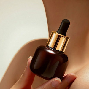 Mingsheng - Botella de Vidrio Ámbar de Lujo de 30 ml con Gotero, Mini Botella Vacía de 2 oz, Esmerilada, para Perfume, Suero, Aceite Capilar - Product Image 5