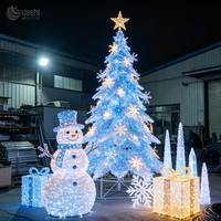Maßgefertigte Riesige Weihnachtsbaum-Lichtskulptur-Sets für Außenbereich Weihnachtsdekoration für Freizeitparks und Einkaufszentren