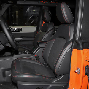 Per 2021 2022 2023 2024 2025 <span class=keywords><strong>Ford</strong></span> Bronco <span class=keywords><strong>Custom</strong></span> Fit coprisedili auto <span class=keywords><strong>accessori</strong></span> 5 posti Nappa pelle Set completo - Product Image 6