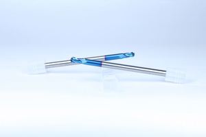 <b>Machining</b> Services Blue Nano Coated Stainless Steel Ball End Milling Cutter HRC65-72 Hardness 2 Blades 45 Spiral Angle for - Product Image 4