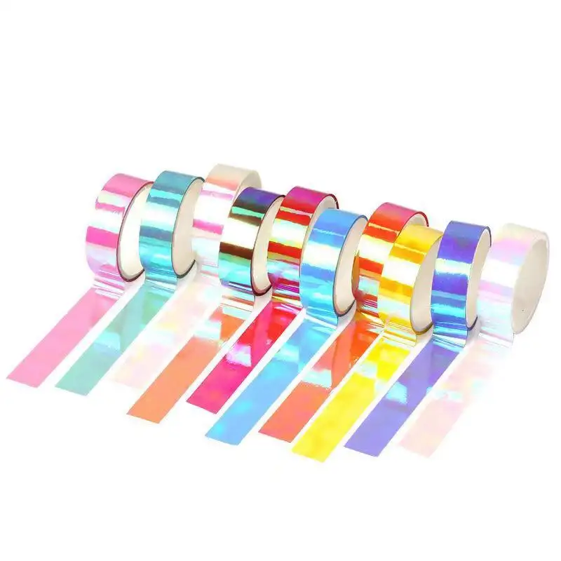 Colorful rainbow Laser film decorative holographic tape