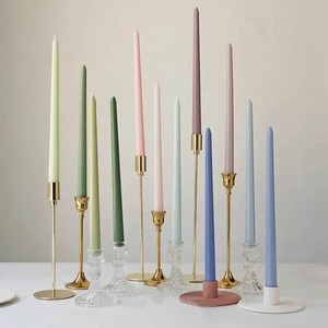 Elegante Set di candele nuziali affusolate colorate di 4 profumate senza fumo 12 pollici di lunga combustione perfetto come candele coniche - Product Image 2