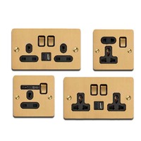 Interruptor de Luz Eléctrico de Pared con Palanca de Latón Dorado y Acero Inoxidable, Estilo Retro, 1 Vía, 2 Posiciones, Montaje en Pared, 16A, para UE, EE. UU. y Reino Unido