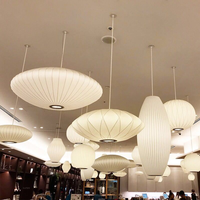 Lustre moderne en soie de luxe avec éclairage LED pour salon, salle à manger, restaurant, café, décoration intérieure