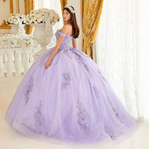 Vestido de Quinceañera Mumuleo Moderno Ombro a Ombro Ouro Rosé com Bordado Metálico Vestido de Baile Personalizável para Noiva Vestido de 15 Anos - Product Image 5