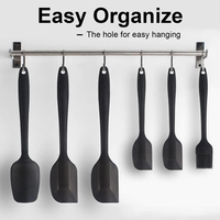 Ensemble de 6 spatules en silicone antiadhésives de haute qualité Spatules en silicone de qualité alimentaire pour la cuisson, la cuisson et le mélange Emballage en boîte