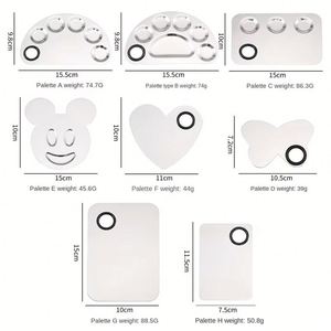 Factory Price Stainless Steel Plastic Concealer Makeup Palette & Mixing Tool <b>Set</b> Rubber Ring Handheld Portable Mixing Spatula - Product Image 4