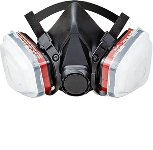 Masker Gas pelindung wajah, <span class=keywords><strong>Respirator</strong></span> setengah wajah dapat digunakan kembali dengan Kit 7-in-1 untuk merokok masker Gas kimia - Product Image 4
