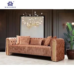 KTV диван 2024 классический бархатный кожаный салон L-образный комплект для дивана, мебель для гостиной, роскошная мебель для персикового цвета