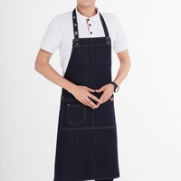 Tablier de cuisine personnalisé avec logo, couleur unie, pour la cuisine, le jardin, tablier de chef en denim