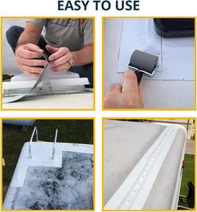 Ruban adhésif blanc haute adhérence pour <span class=keywords><strong>bâche</strong></span> de camping-car, ruban de réparation de <span class=keywords><strong>bâche</strong></span>, ruban de réparation des fuites, ruban imperméable pour les fuites de tuyaux, <span class=keywords><strong>toiture</strong></span> - Product Image 6