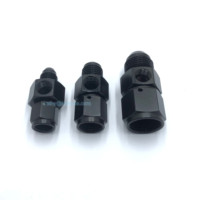 Adaptateur de raccord de manomètre en aluminium droit AN4 AN6 AN8 AN10 mâle vers femelle 1/8 NPT avec port latéral pour capteur de pression