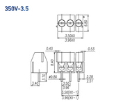Connecteur de montage sur circuit imprimé à 2-24 pôles, pas de 3,5 mm, bornier à vis enfichable, fournisseur d'usine