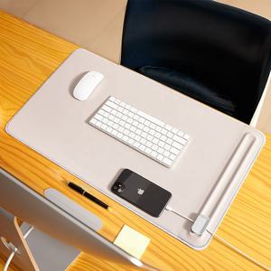 Tapis de bureau en cuir multifonctionnel avec rail en U et porte-stylo intégré pour ordinateur et bureau – Produits les mieux notés - Product Image 4