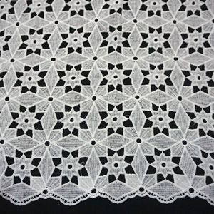 Tissu de broderie soluble dans l'eau dentelle tissu de dentelle africaine de haute qualité pour robe - Product Image 1