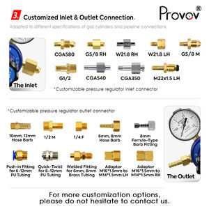 Manomètre à économie d'énergie à contrôle de gaz stable Corps en aluminium Régulateur d'argon avec soupape de surpression de sécurité - Product Image 6