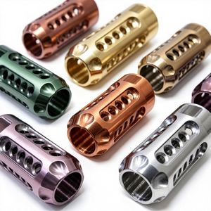 Manguito hueco de aluminio 6061 anodizado multicolor personalizado OEM, torneado y fresado CNC para piezas de cilindro mecanizadas - Product Image 1