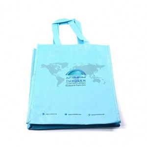 Sac fourre-tout grand format 100 % biodégradable en non-tissé, réutilisable, laminé, imperméable, avec impression de logo personnalisé pour la promotion (sacs de courses, sacs à chaussures) - Product Image 3