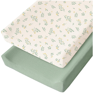Sábanas de Muselina Suave para Cambiar Pañales, 16x32 Pulgadas, Fundas para Cambiador de Pañales - Product Image 2