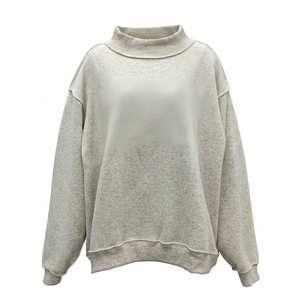 Sudadera de Cuello Alto para Mujer, Personalizada, de Alta Calidad, Transpirable, con Estampado Invernal, Apliques Bordados con Logotipo, Talla Grande - Product Image 5