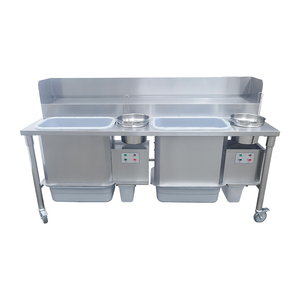 سعر المصنع السابق خزان مزدوج طاولة طلاء الدجاج المقلي طاولة فراخ كهربائية للمطاعم - Product Image 5