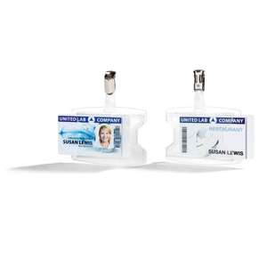Durable-8962-19 ReXycle®Porte badge avec clip pour 2 cartes, transparent - EAN 4005546739977 BADGES BADGE HOLDERS - Product Image 3