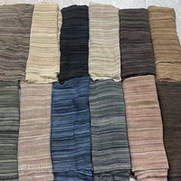 Écharpe en voile de coton, châle en viscose, châle en pashmina, hijab pour femmes, hijab de Dubaï, rayé, froissé