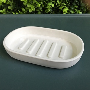Recipiente de jabonera de bambú de precio barato moderno caja de jabón de barra hecha a mano ovalada con bandeja de drenaje para Cocina - Product Image 3
