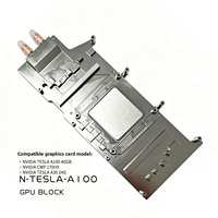 TESLA-AI00-4OG-SR Desain Logam Penuh Blok Pendingin Air GPU Kuningan untuk Kartu Grafis TESLA A100 40GB OEM ODM