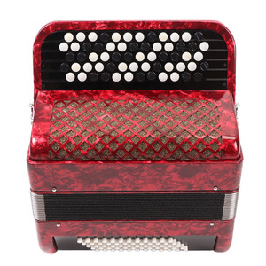Acordeón de 62 Teclas, Acordeón de 60 Botones, Instrumento Musical Educativo para Niños con Correas, Rojo - Product Image 4